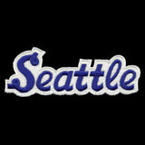 Seattle Patch - Script Blue and White - Washington Souvenir