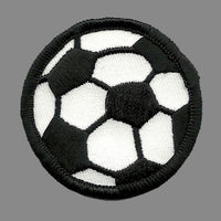 Soccer Ball Patch - Soccerball Iron On - Black and White 2"