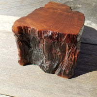 Wood Jewelry Box Rustic Handmade California Redwood Storage Live Edge #339 Birthday Gift Christmas Gift Mother's Day Gift