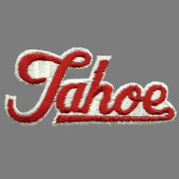 Tahoe Patch - Script Red and White - California Nevada