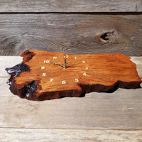 Redwood Clock Handmade Wall Hanging Rustic Wedding Gift Burl Live Edge #180 Mini Wall Clock 5th Anniversary Gift