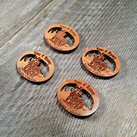 Trees of Mystery Souvenir Magnet Handcrafted USA Redwood Travel Wood Gift