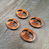 Trees of Mystery Souvenir Magnet Handcrafted USA Redwood Travel Wood Gift