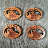 Trees of Mystery Souvenir Magnet Handcrafted USA Redwood Travel Wood Gift