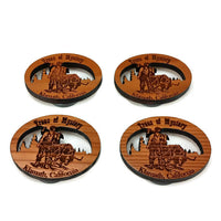 Trees of Mystery Souvenir Magnet Handcrafted USA Redwood Travel Wood Gift