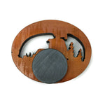 Trees of Mystery Souvenir Magnet Handcrafted USA Redwood Travel Wood Gift