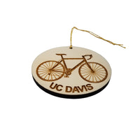 UC Davis Wood Ornament - Mens Bike or Bicycle - Handmade Wood Ornament