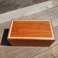 Wood Jewelry Box Redwood Handmade California Storage #275
