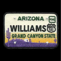 Williams Arizona Patch – Grand Canyon State – License Plate Travel Patch AZ Souvenir Embellishment or Applique