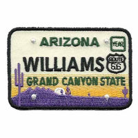Williams Arizona Patch – Grand Canyon State – License Plate Travel Patch AZ Souvenir Embellishment or Applique