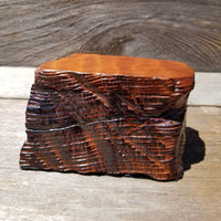 Handmade Wood Box with Redwood Rustic Handmade Ring Box #140