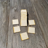 Wood Cutout Squares - 2 Inch - Unfinished Wood - Lot of 12 - Wood Blank Craft Projects - DIY