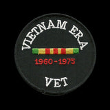 Vietnam Era Vet Patch Iron On Black Circle