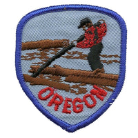Oregon Patch - Logger - Lumberjack - Shield