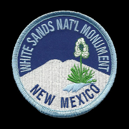 Vintage White Sands National Monument Iron on Patch New Mexico Souvenir Badge Emblem Applique