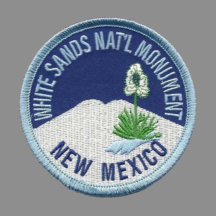 Vintage White Sands National Monument Iron on Patch New Mexico Souvenir Badge Emblem Applique