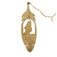 Haines Alaska Fish Christmas Ornament Wood Handmade in USA Leaf Acorn 5.375"