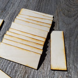 Wood Cutout Rectangles - 3 Inch - Unfinished Wood - Lot of 12 - Wood Blank Craft Projects