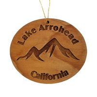 Lake Arrowhead Ornament Handmade Wood Ornament California Souvenir Resort San Bernardino Mountains