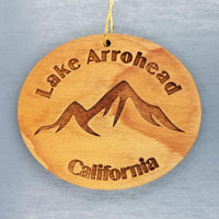 Lake Arrowhead Ornament Handmade Wood Ornament California Souvenir Resort San Bernardino Mountains