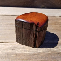 Wood Trinket Box Handmade Box with Redwood Rustic California Redwood Jewelry Box Storage Box Limb Box #374