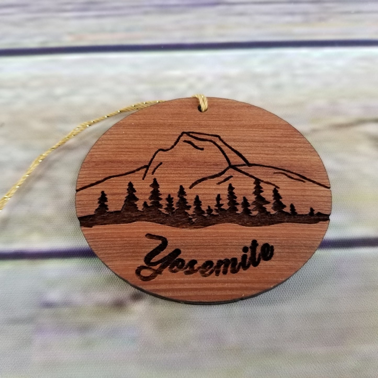 Yosemite Ornament - California Souvenir - National Park - California Redwood - 15007