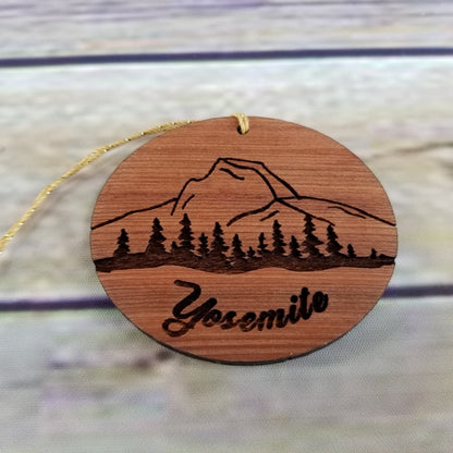 Yosemite Ornament - California Souvenir - National Park - California Redwood - 15007