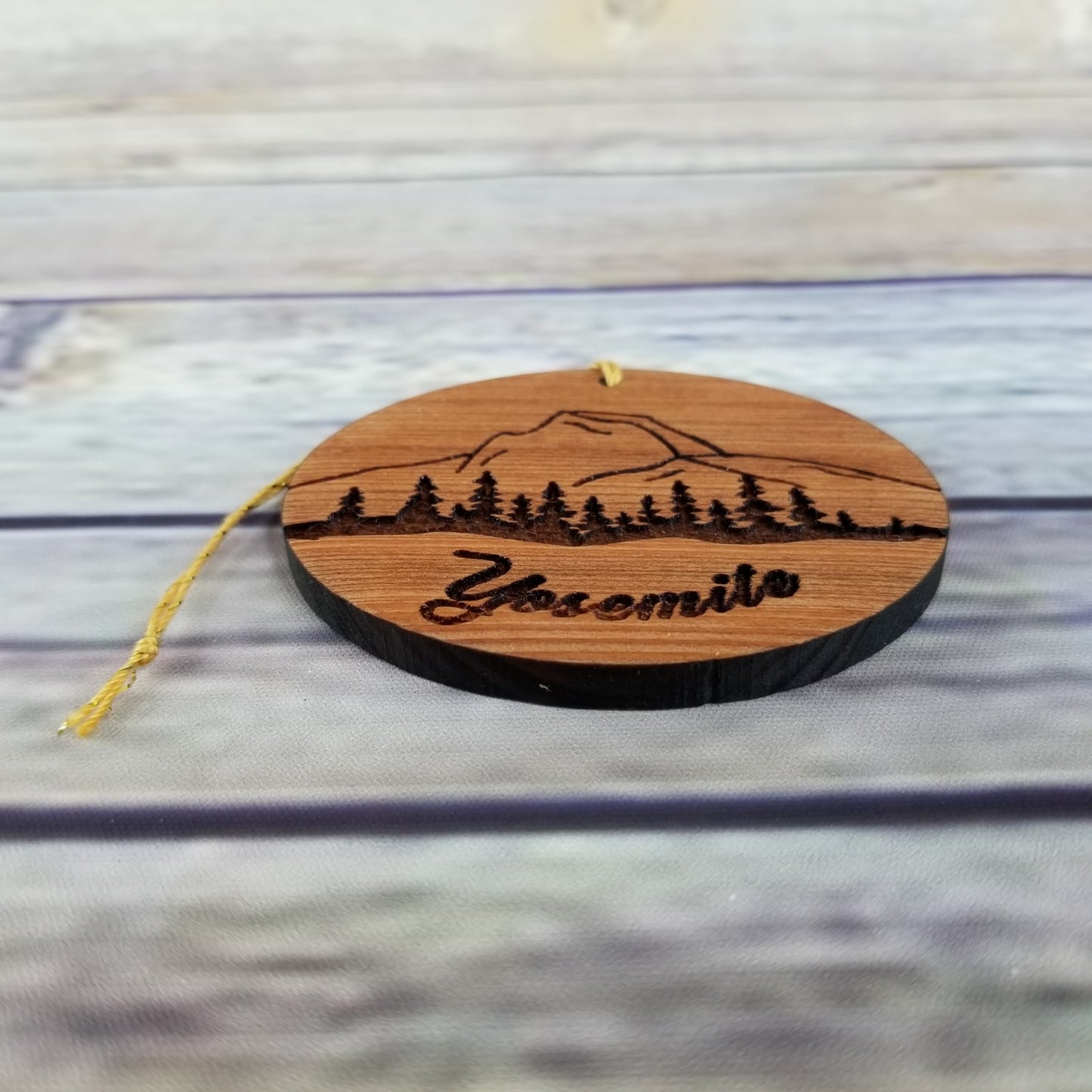 Yosemite Ornament - California Souvenir - National Park - California Redwood - 15007