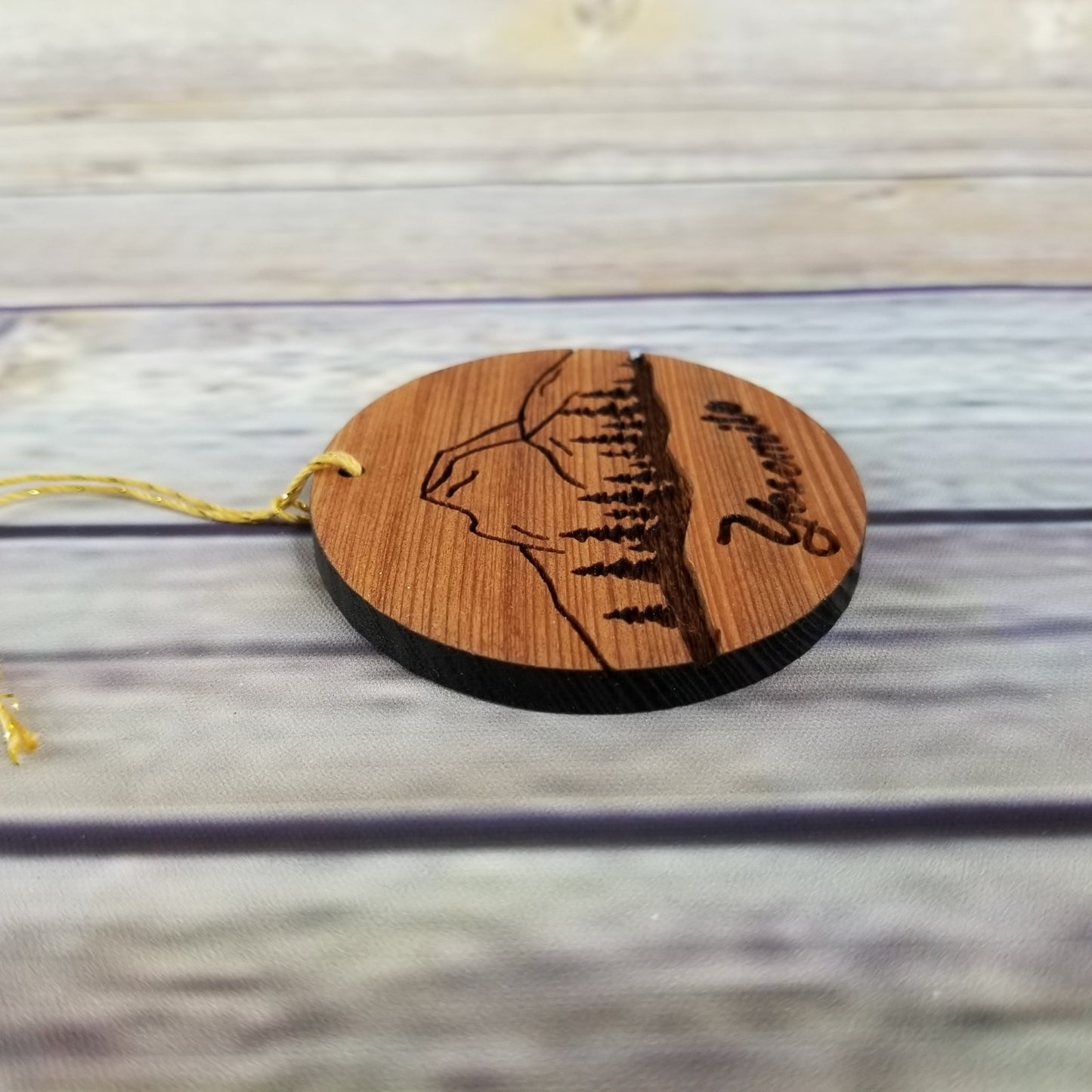 Yosemite Ornament - California Souvenir - National Park - California Redwood - 15007