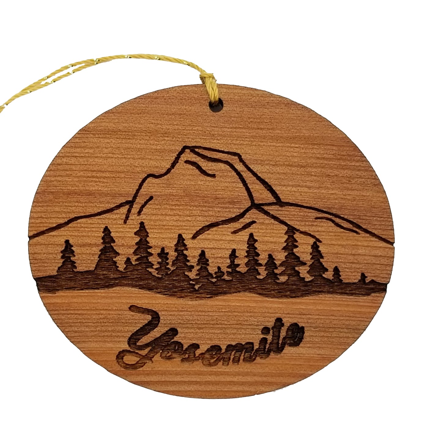 Yosemite Ornament - California Souvenir - National Park - California Redwood - 15007