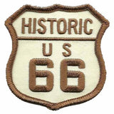 Route 66 Patch – Historic US Sign – Travel Patch Iron On 2.5"