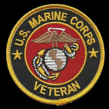 United States Marines Veteran Patch Iron On United States Veteran Military Patch Circle 3"