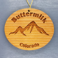 Buttermilk Colorado Ornament Handmade Wood Ornament CO Souvenir Mountains Ski Resort