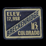 Breckenridge Colorado Patch - Ski Patch- CO Ski Resort Patch - Elevation 12,998 Colorado Souvenir - Travel Patch - Iron On - Applique