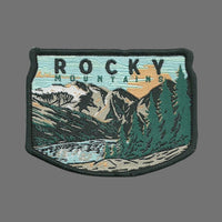 Rocky Mountains Patch – Colorado Travel Patch CO Souvenir Embellishment or Applique 3" Iron On Circle Mountains Trees National Park