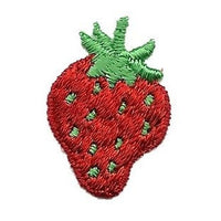 Strawberry  Iron On Patch – 1.25″ Craft Patch - Strawberry Embellishment Strawberry Applique