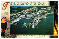 Vintage Florida Postcard Islamorada FL 4x6 Florida Keys 1980s Aerial Panoramic View Marina The Stock Market Sun coast Post Cards Inc 1990s