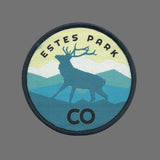 Colorado Patch – Estes Park Colorado Souvenir – Travel Iron On Applique CO Patch Embellishment 2.5" Circle Rocky Mountains National Park