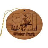 Winter Park Ski Resort Colorado Ski Ornament - Handmade Wood Ornament - CO Souvenir - Ski Skiing Skier Trees Christmas Travel Gift