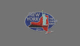 New York Patch – NY State Travel Patch Souvenir Applique 3" Iron On The Empire State Albany Statue of Liberty Skyline City Scape