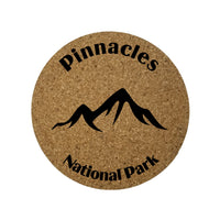 Pinnacles National Park Coaster Set of 4 California Souvenir Mountain Hiking Salinas Valley Soledad CA Cork