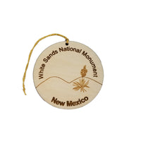 White Sands National Monument New Mexico Wood Christmas Ornament Handmade Made in USA Souvenir Memento