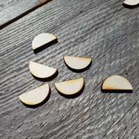 Wood Half Circles - 1 Inch Wood Cutout - Lot of 24 - Wood Blank - Craft Projects