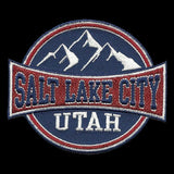 Salt Lake City Utah Patch – SLC UT Mountains – Travel Patch Iron On – UT Souvenir Patch – Embellishment Applique – Travel Gift 3.25"