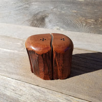 Wood Salt and Pepper Shakers Redwood Rustic Handmade #331 California Cabin Lodge Man Cave Camping Gift for Men
