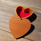 Handmade Wood Box with Redwood Heart Ring Box California Redwood #364 Christmas Gift Anniversary Gift Ideas