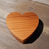 Wood Heart Box with California Redwood Jewelry Box - Ring Box - Handmade #259 Christmas Gift - Anniversary Gift - Mother's Day Gift Idea