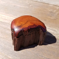 Wood Ring Box Redwood Rustic Handmade California Storage Live Edge Mini #359 Birthday Gift Christmas Gift Mother's Day Gift