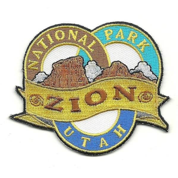 Zion National Park Patch - Utah Patch – UT Travel Patch Iron On – Souvenir Embellishment Applique – Travel Gift 3" Angels Landing