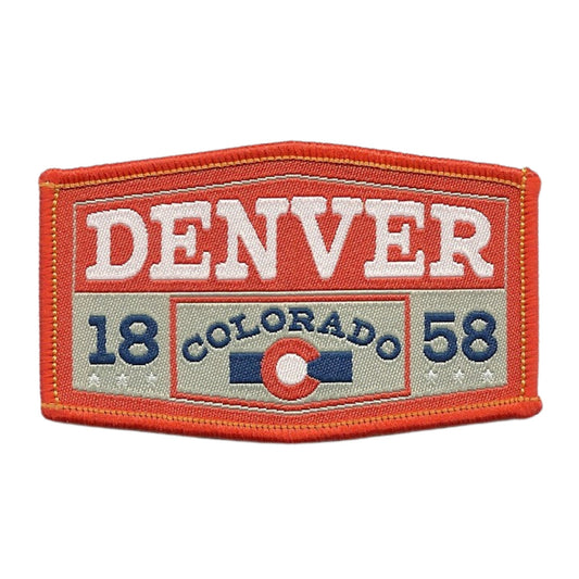 Denver Colorado Patch – CO Patch – 1850 Colorado Souvenir – Travel Patch – Iron On – Applique Orange